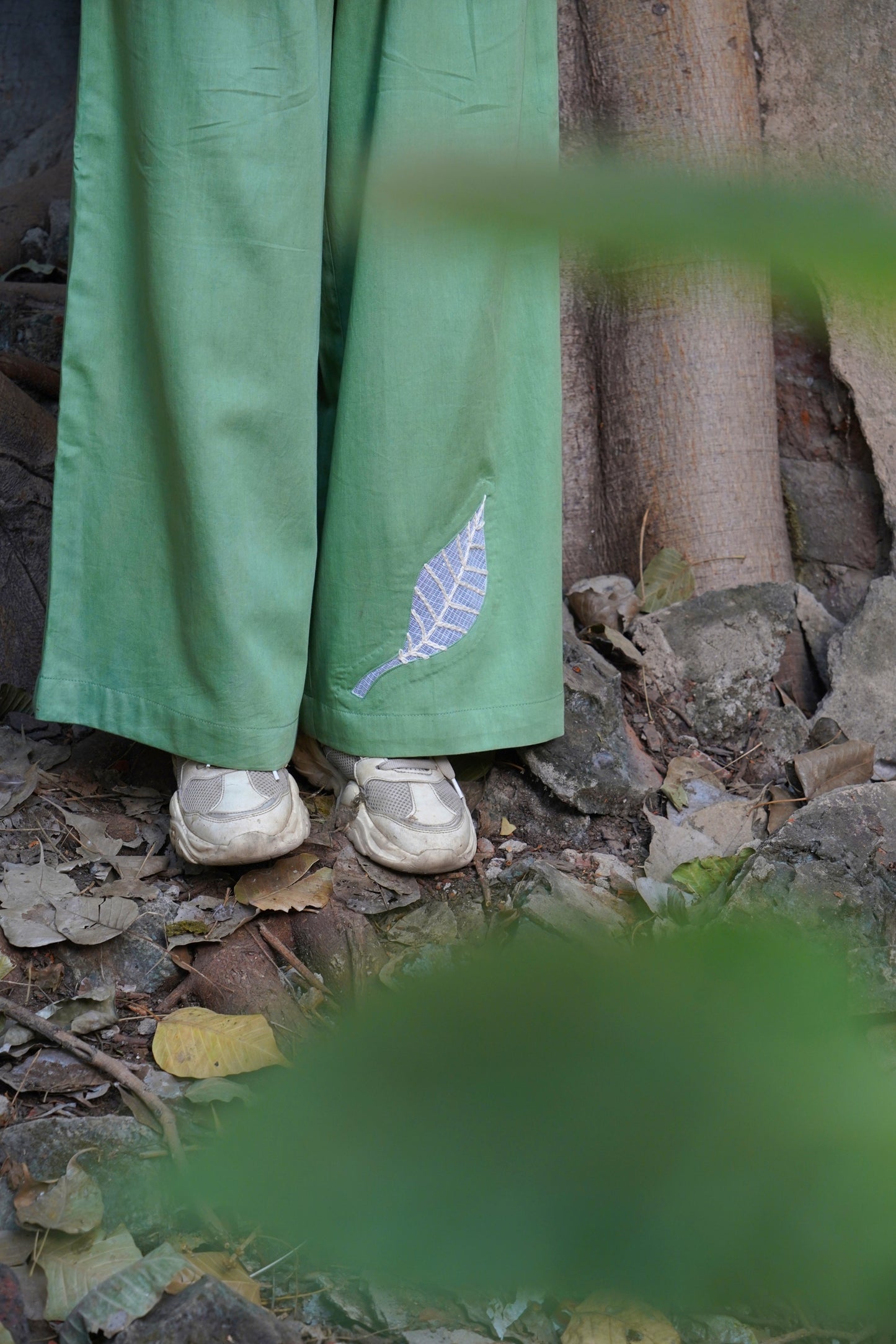 Whispering Foliage green Leaf Trouser