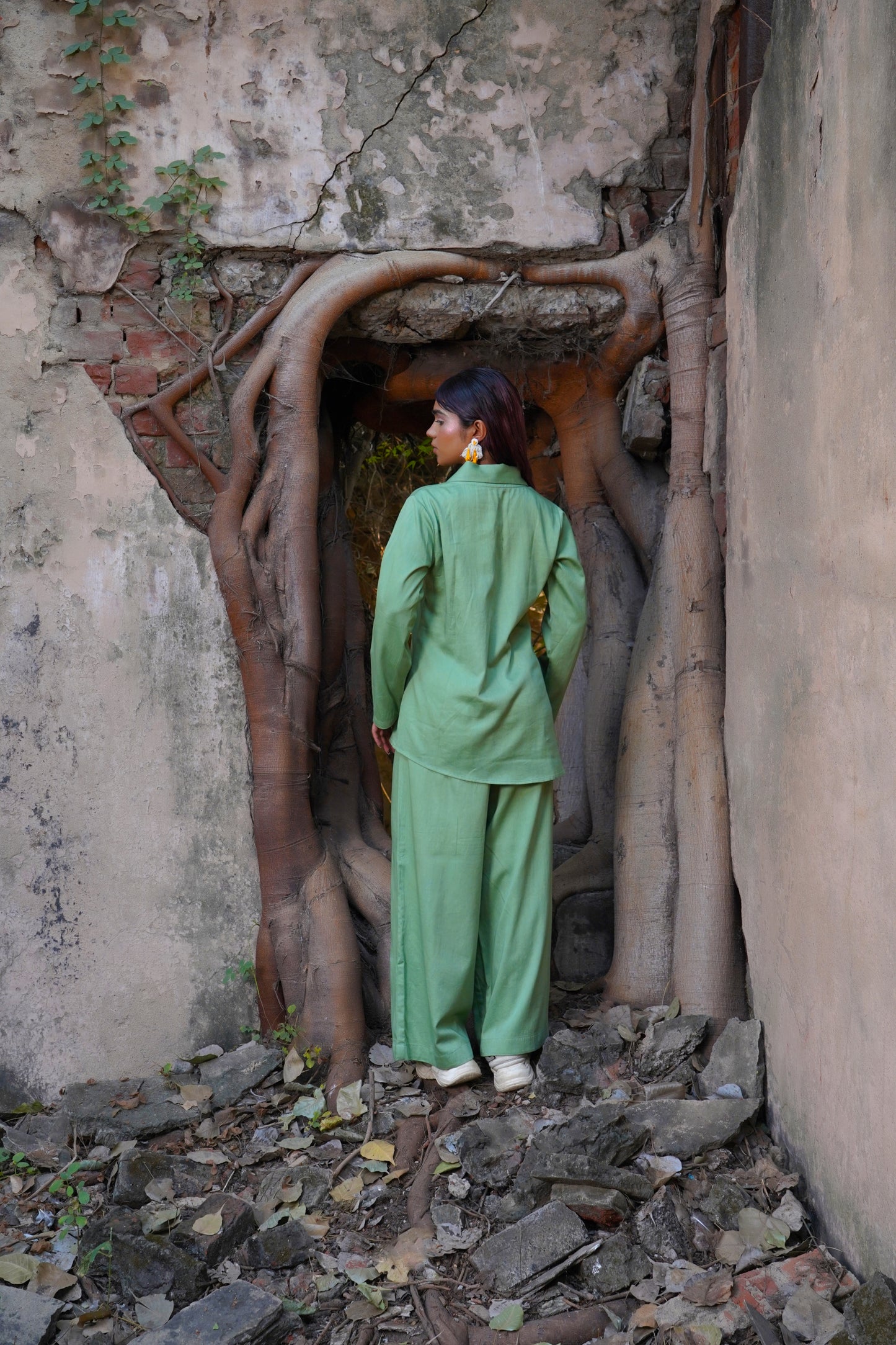 Whispering Foliage green Leaf Trouser