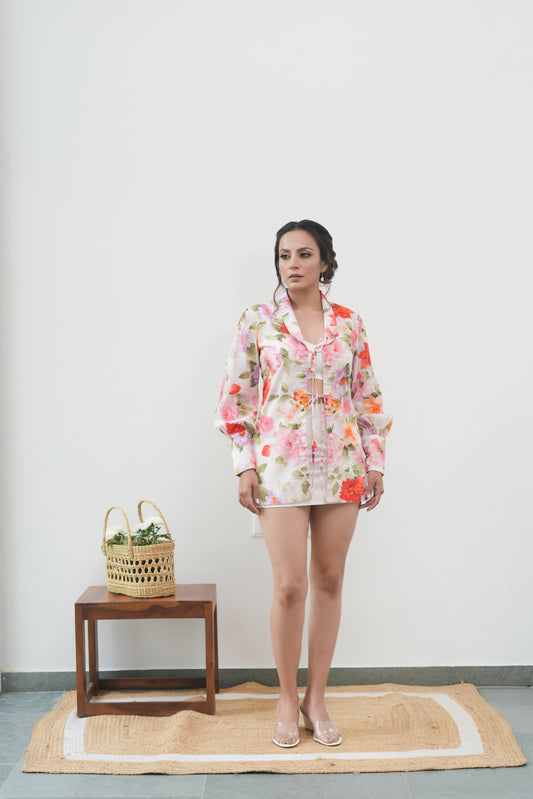 String Fling Floral Top