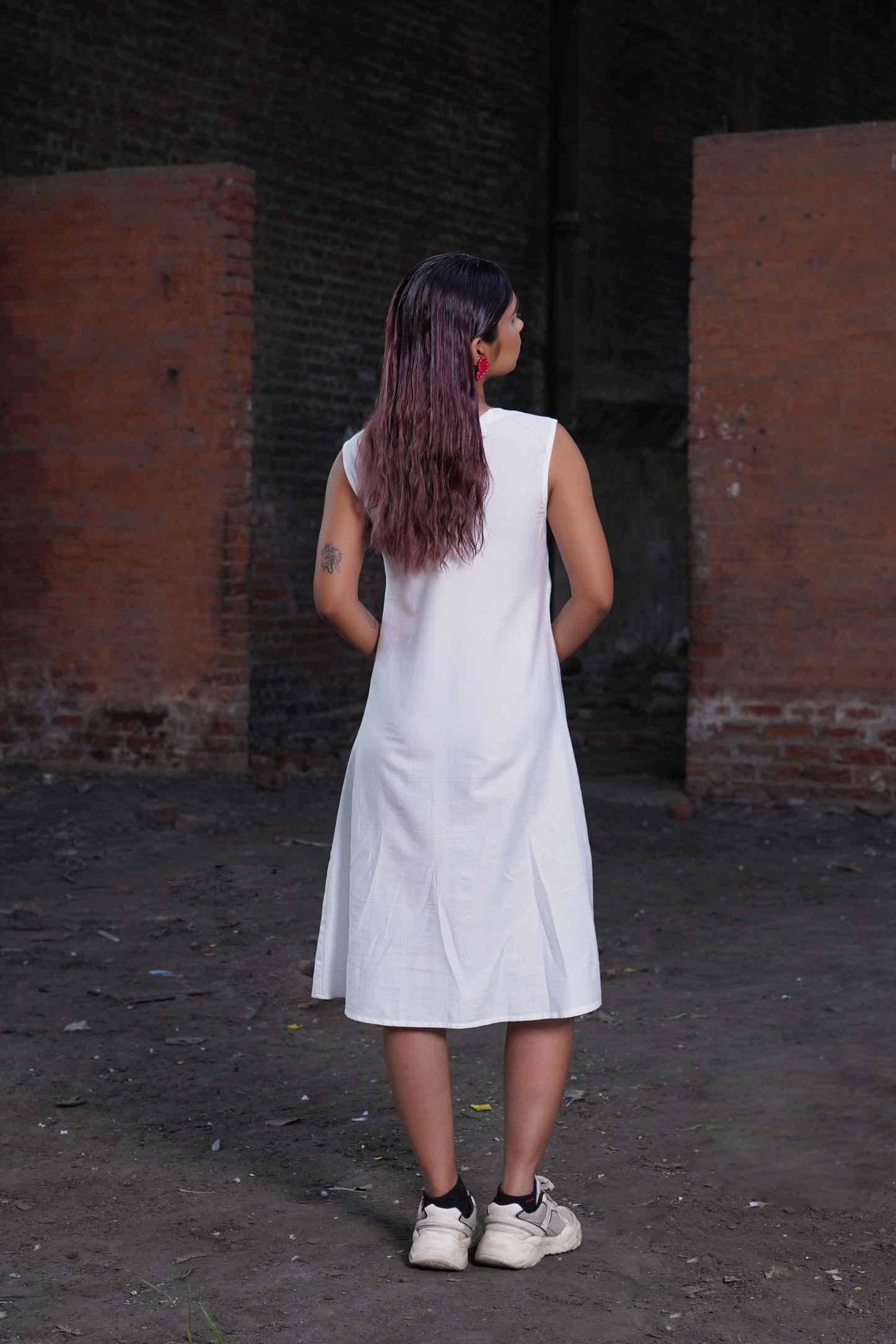 Serene whispers overlay jacket with slip tunic dress