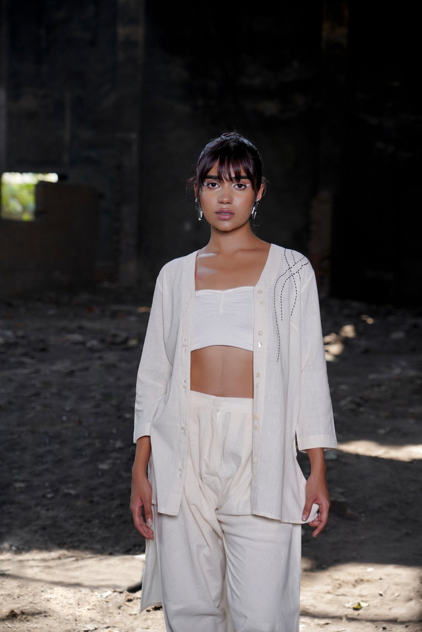 Ivory Eclipse  Sunburst Tunic