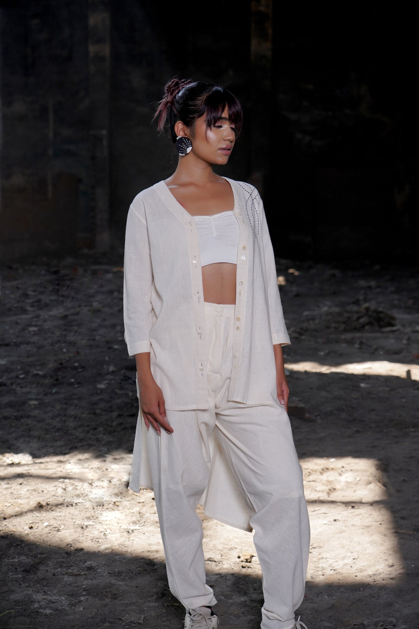 Ivory Eclipse  Sunburst Tunic