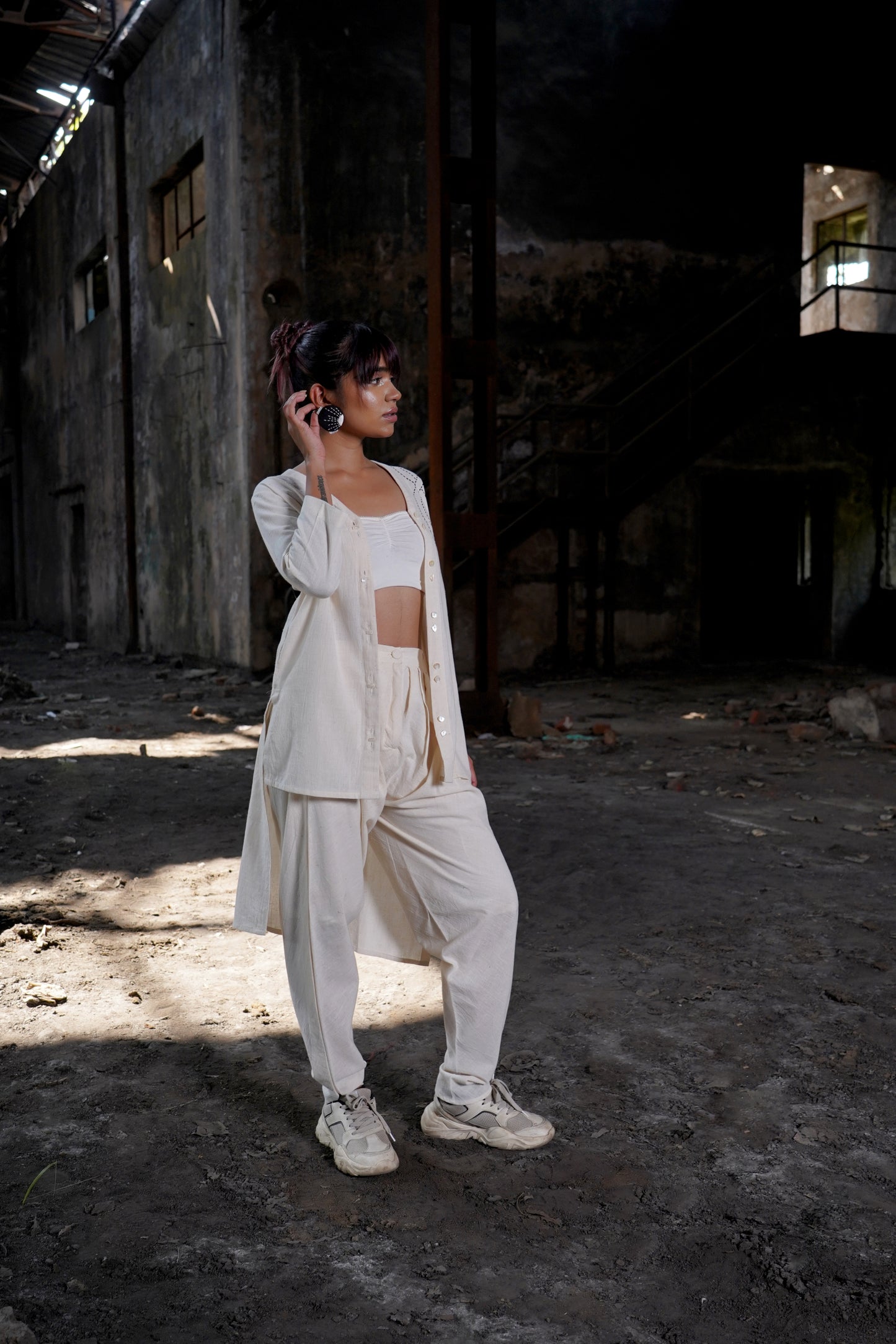 Ivory Eclipse  Sunburst Tunic