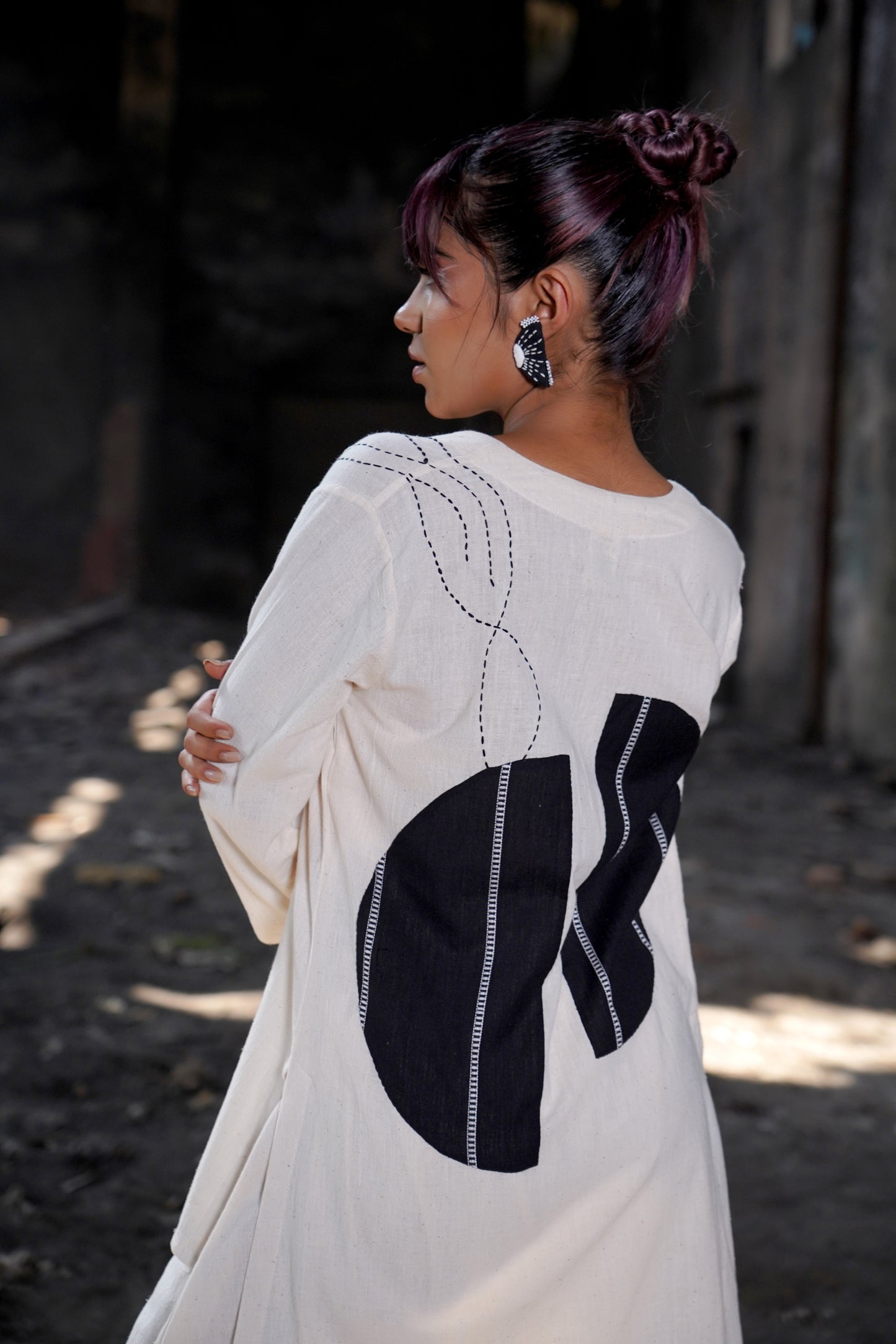 Ivory Eclipse  Sunburst Tunic