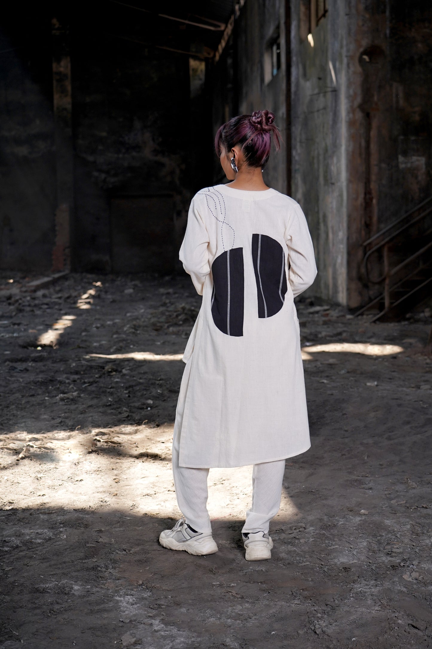 Ivory Eclipse  Sunburst Tunic