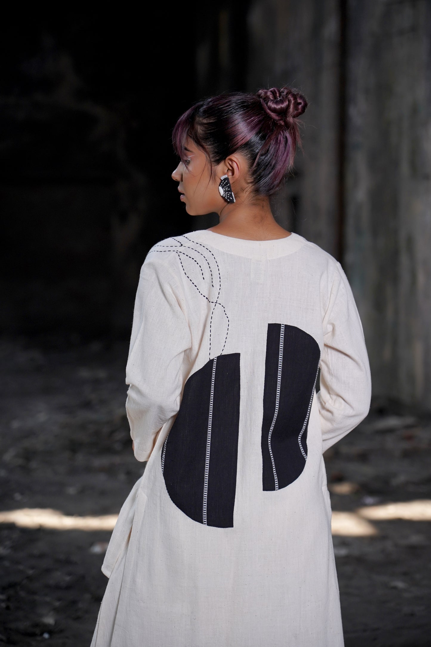 Ivory Eclipse  Sunburst Tunic