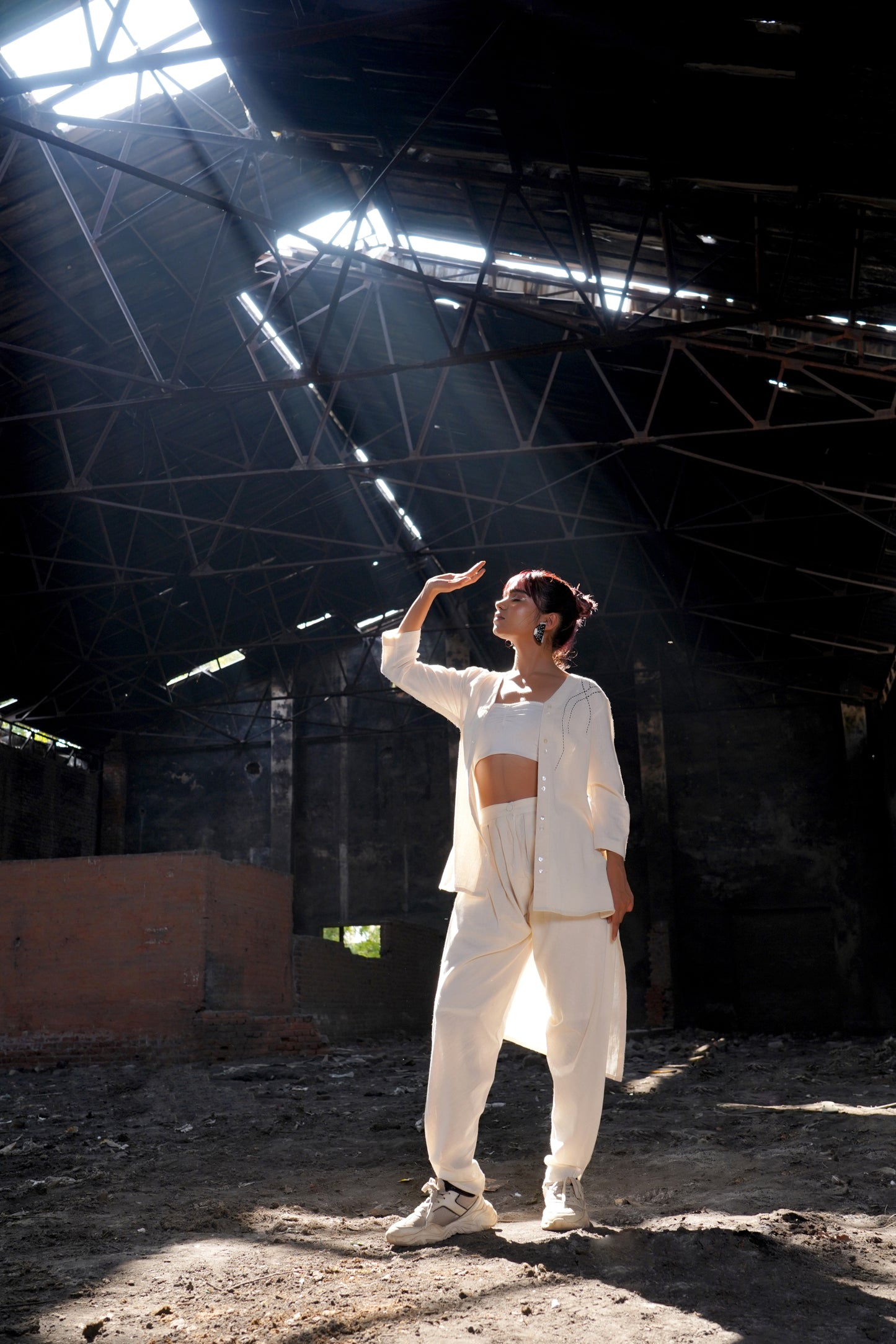 Ivory Eclipse  Sunburst Tunic