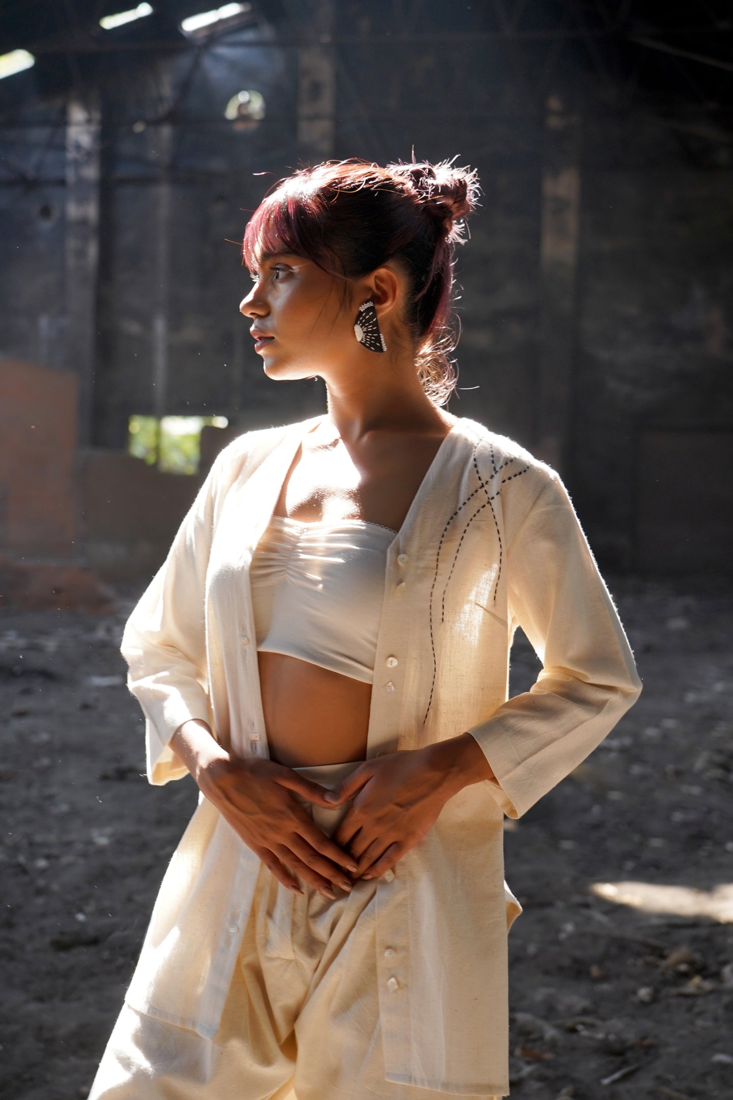 Ivory Eclipse  Sunburst Tunic
