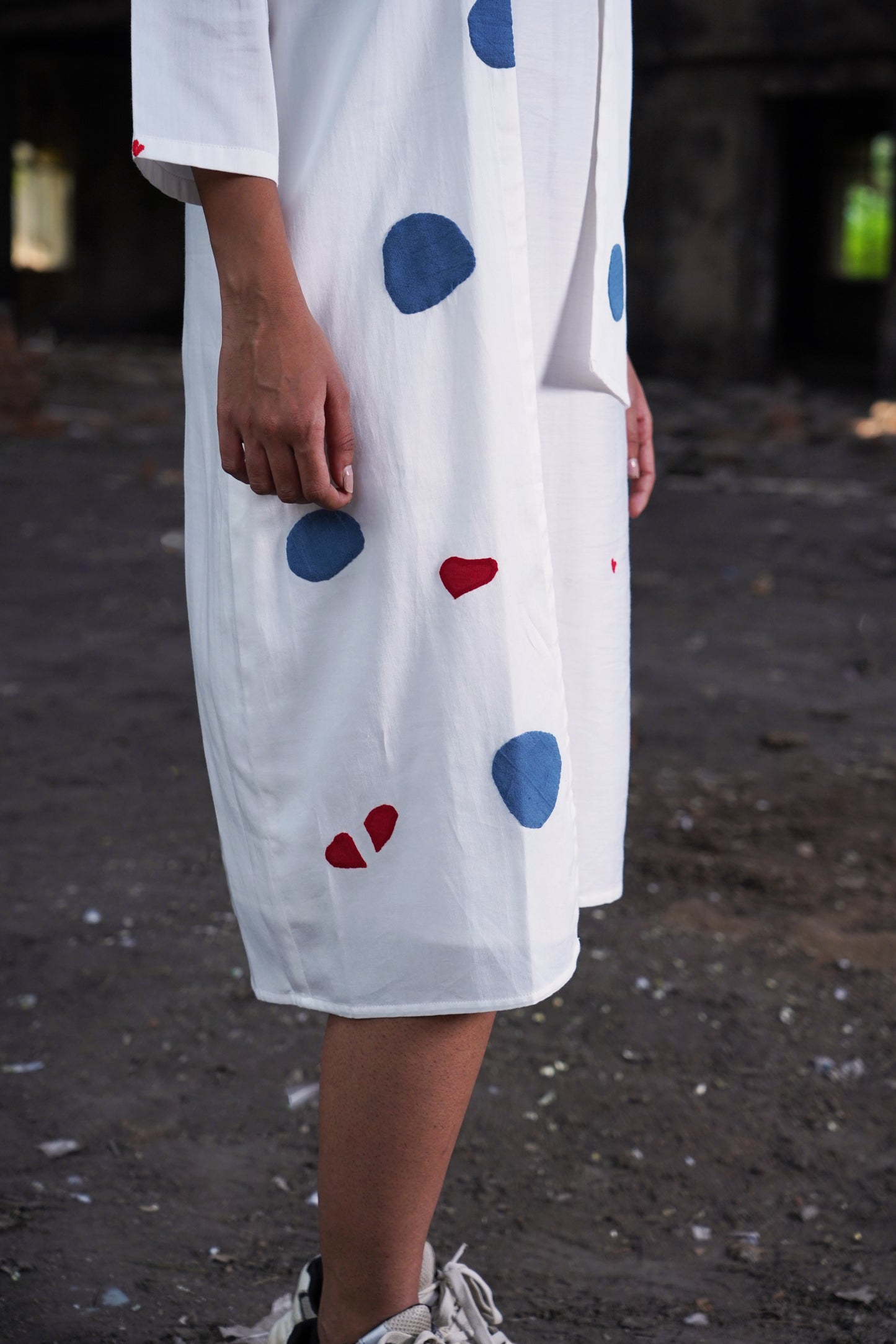 Serene whispers overlay jacket with slip tunic dress