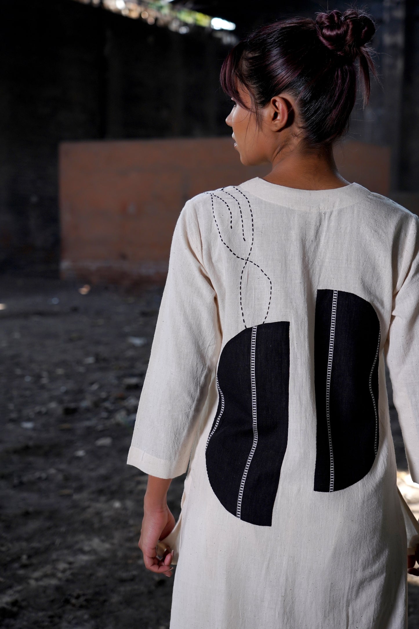 Ivory Eclipse  Sunburst Tunic
