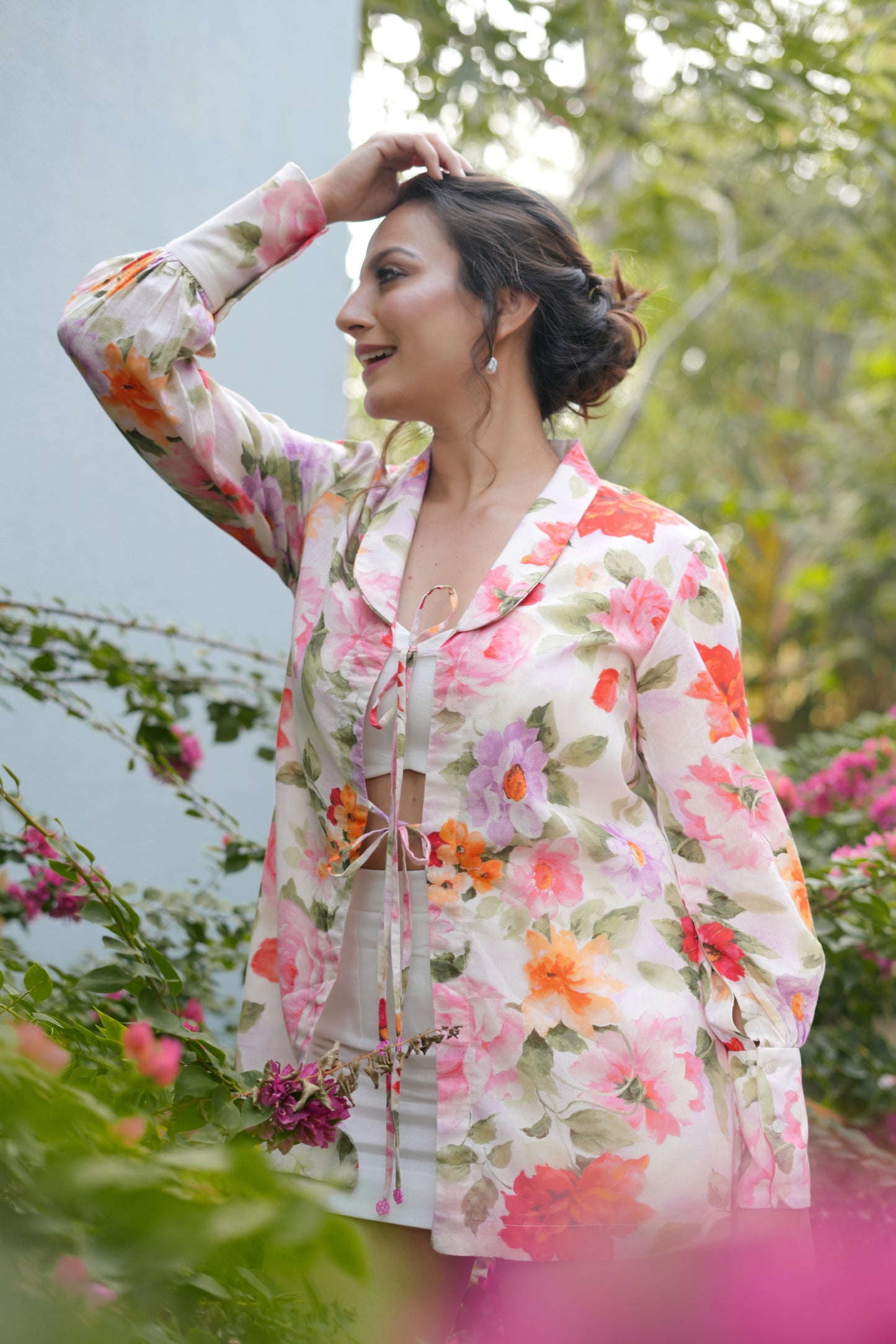 String Fling Floral Top