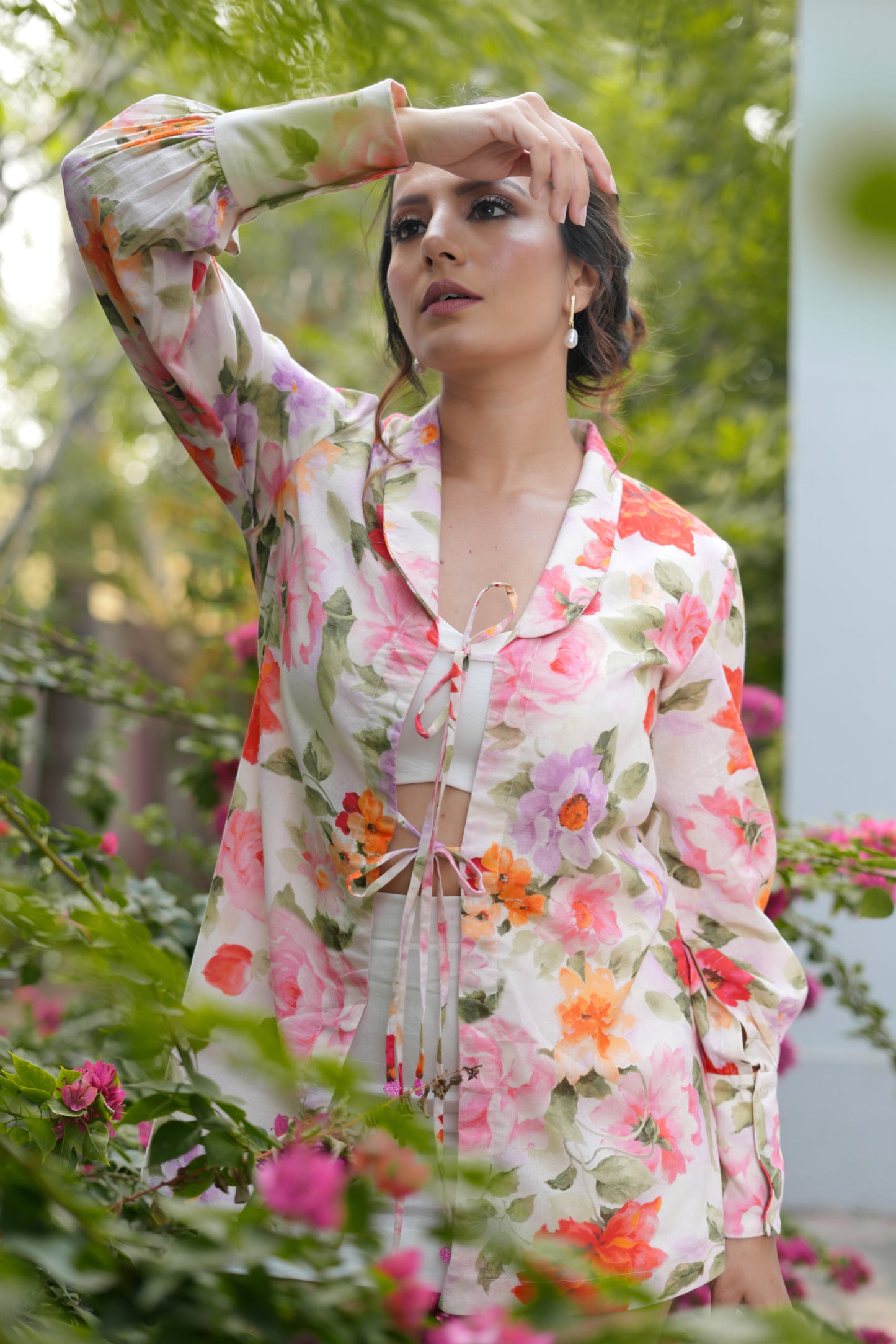 String Fling Floral Top