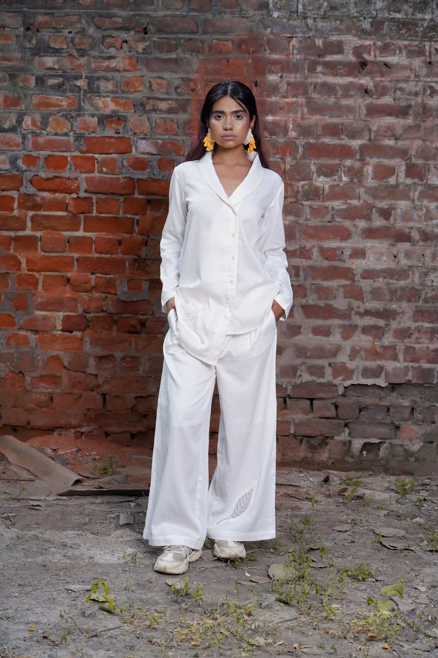 Whimsy White Leaf  Breeze Top