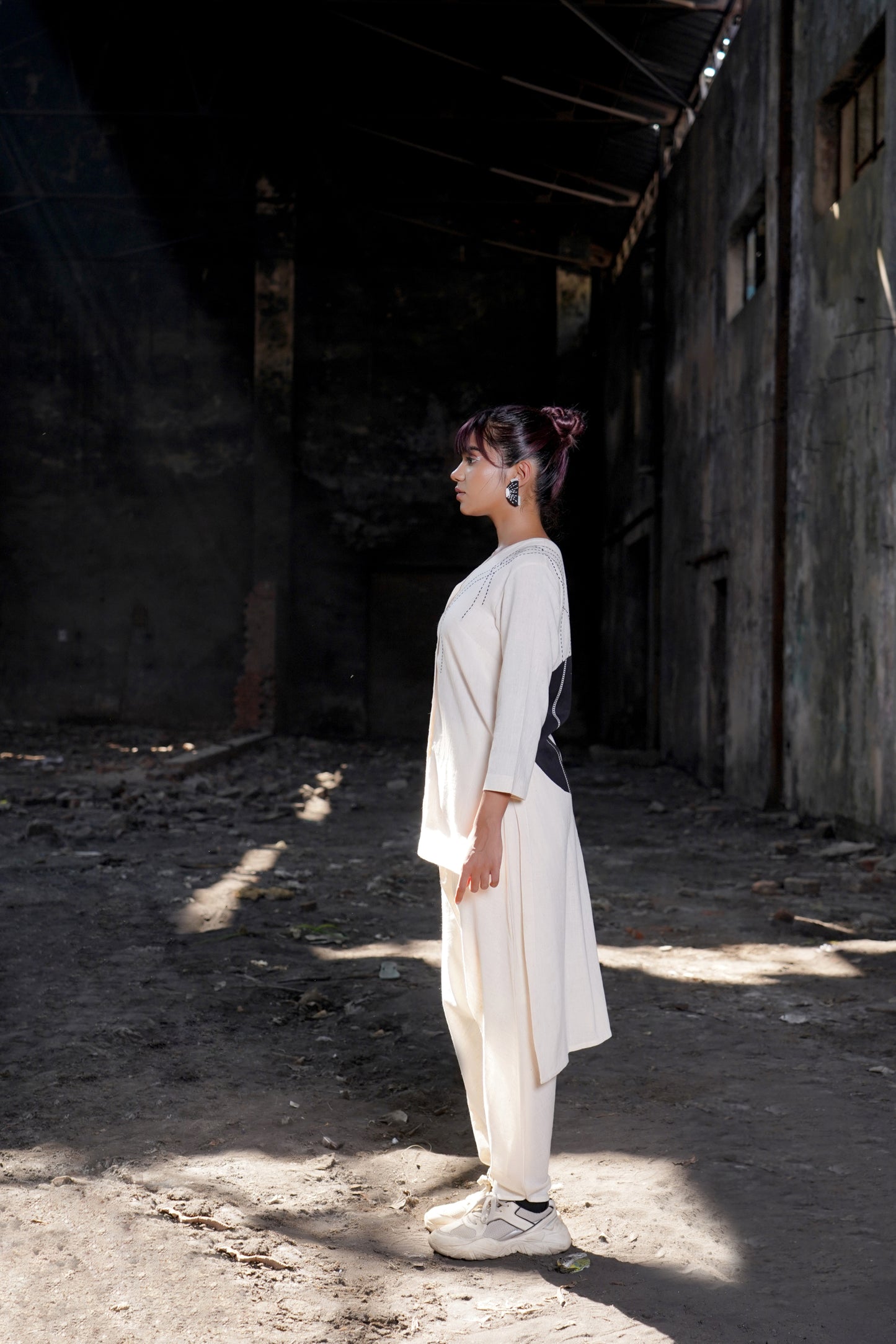 Ivory Eclipse  Sunburst Tunic