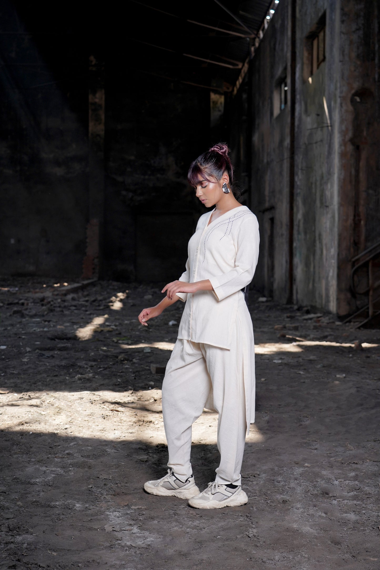 Ivory Eclipse  Sunburst Tunic