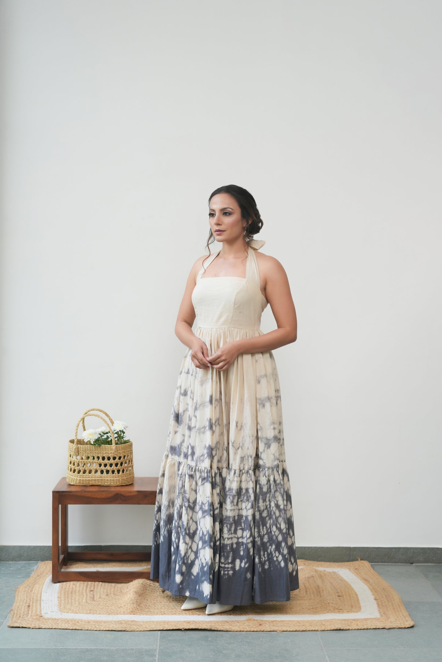 Twilight Drip Halter Maxi Dress