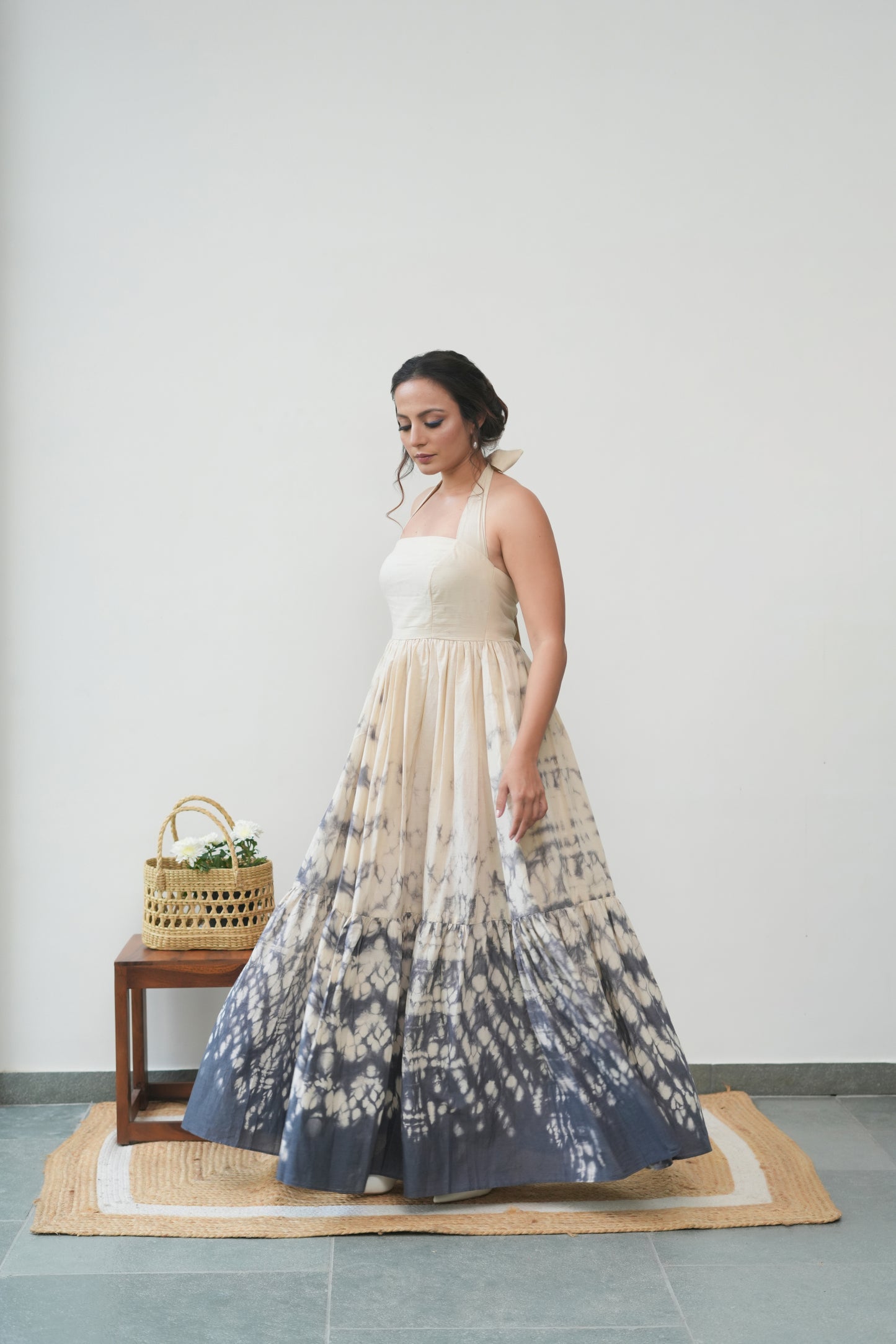 Twilight Drip Halter Maxi Dress