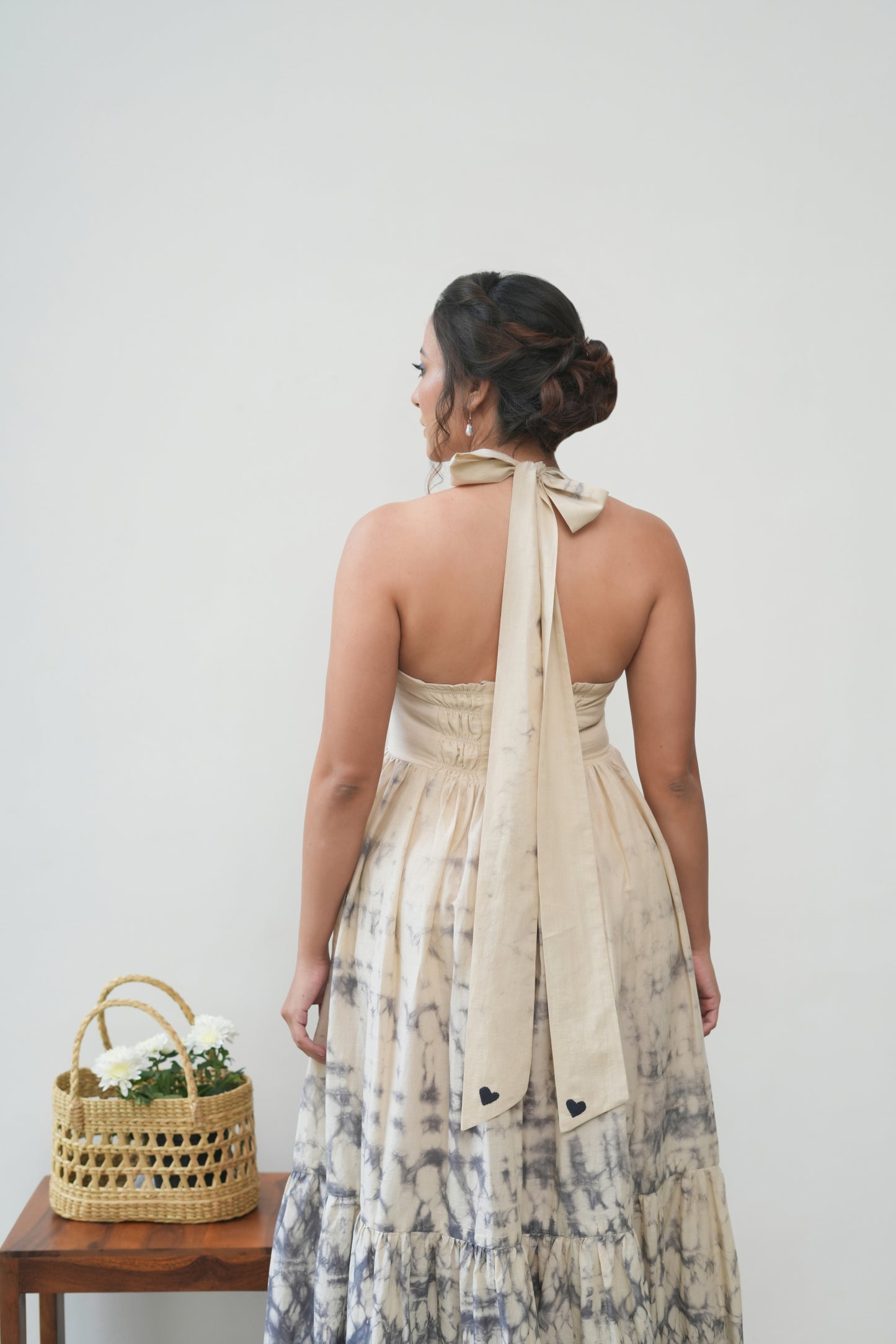 Twilight Drip Halter Maxi Dress