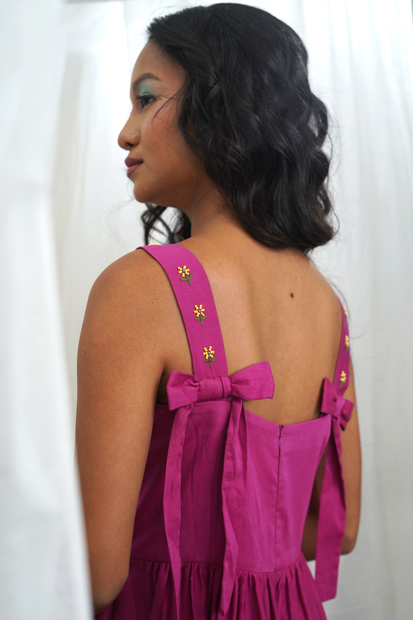 Sipho Tiered Rose Pink Maxi Dress