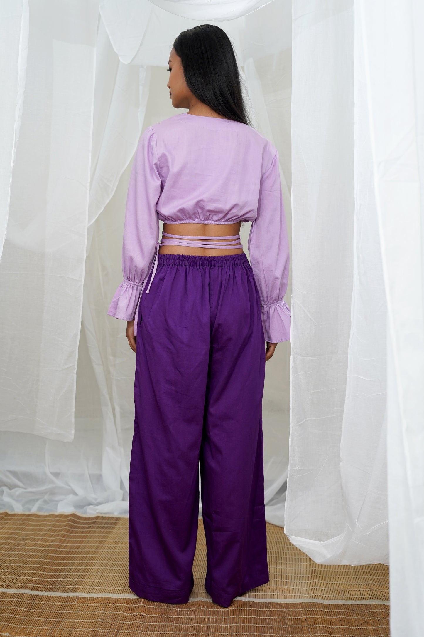 Zuri Purple Pleated Trouser
