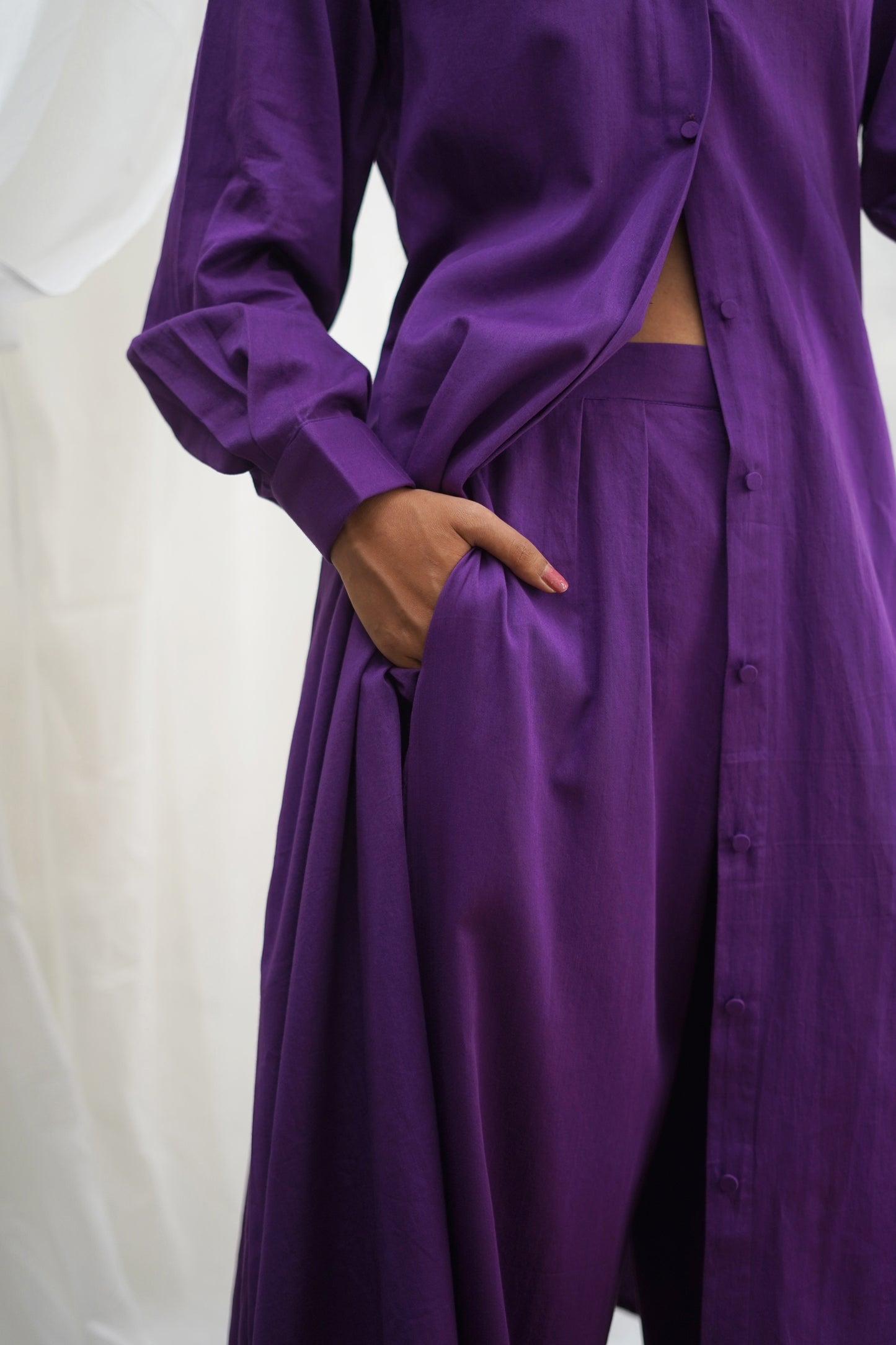 Zuri Purple Pleated Trouser