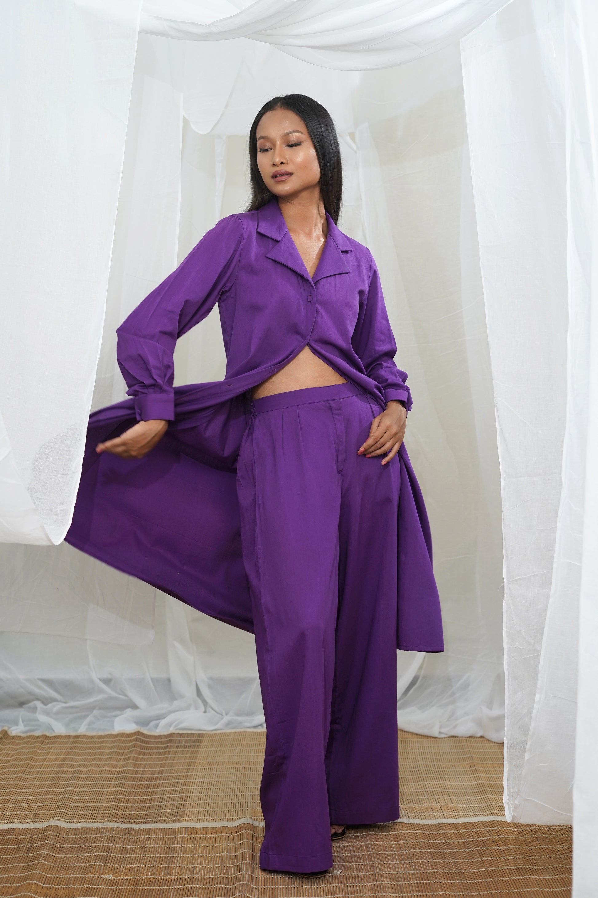 Zuri Purple Shirt Dress