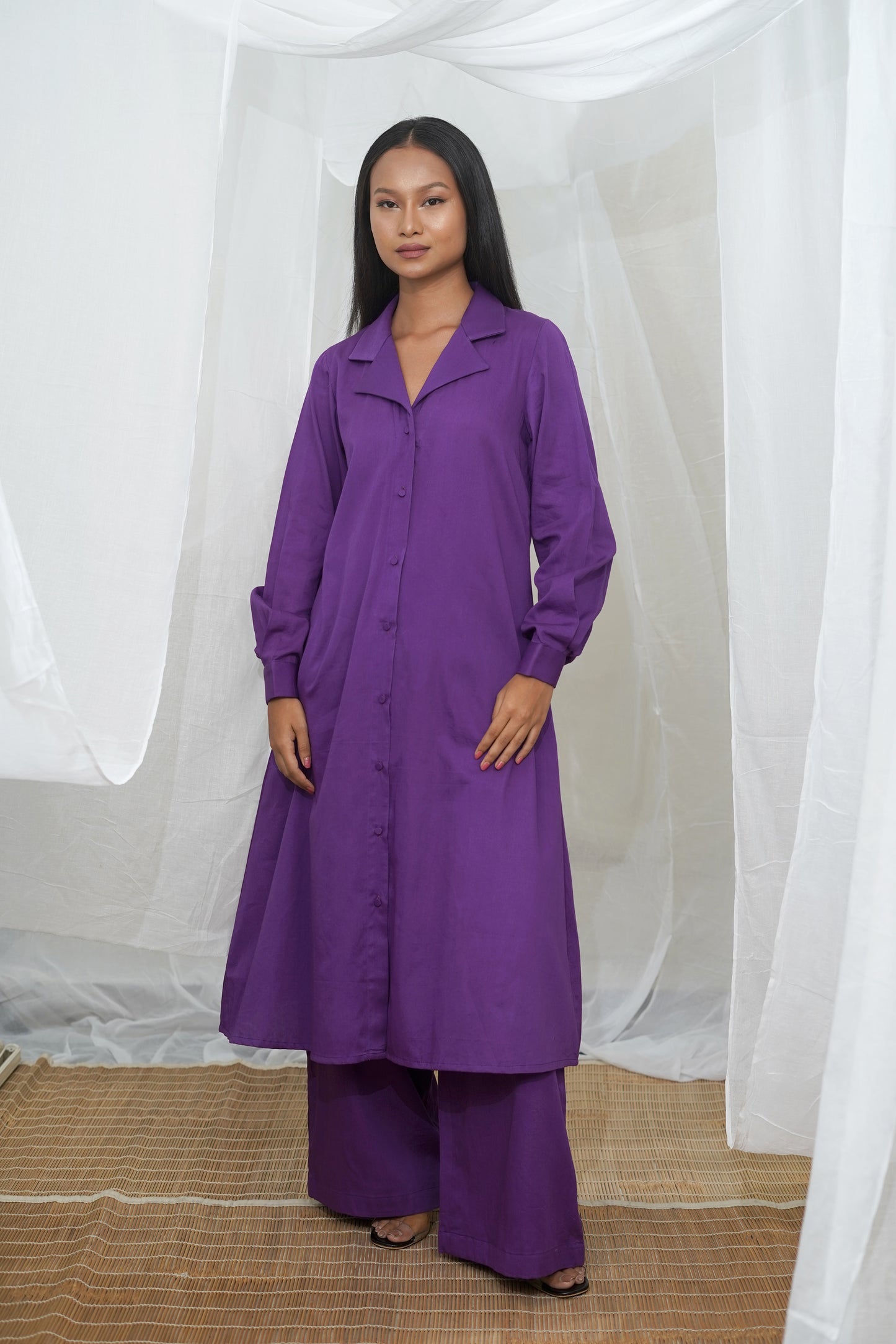 Zuri Purple Shirt Dress