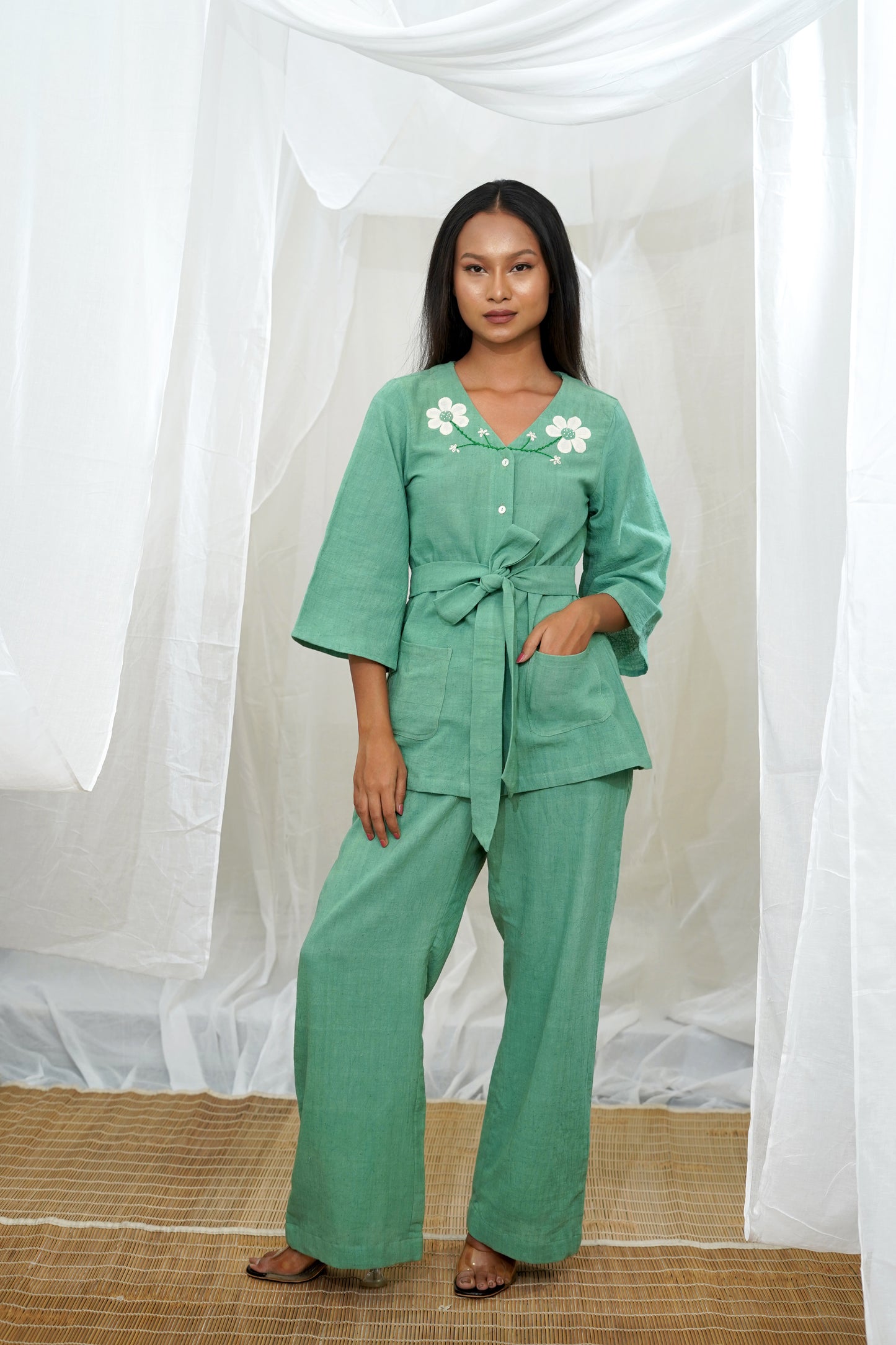 Femi Green Pocket Top