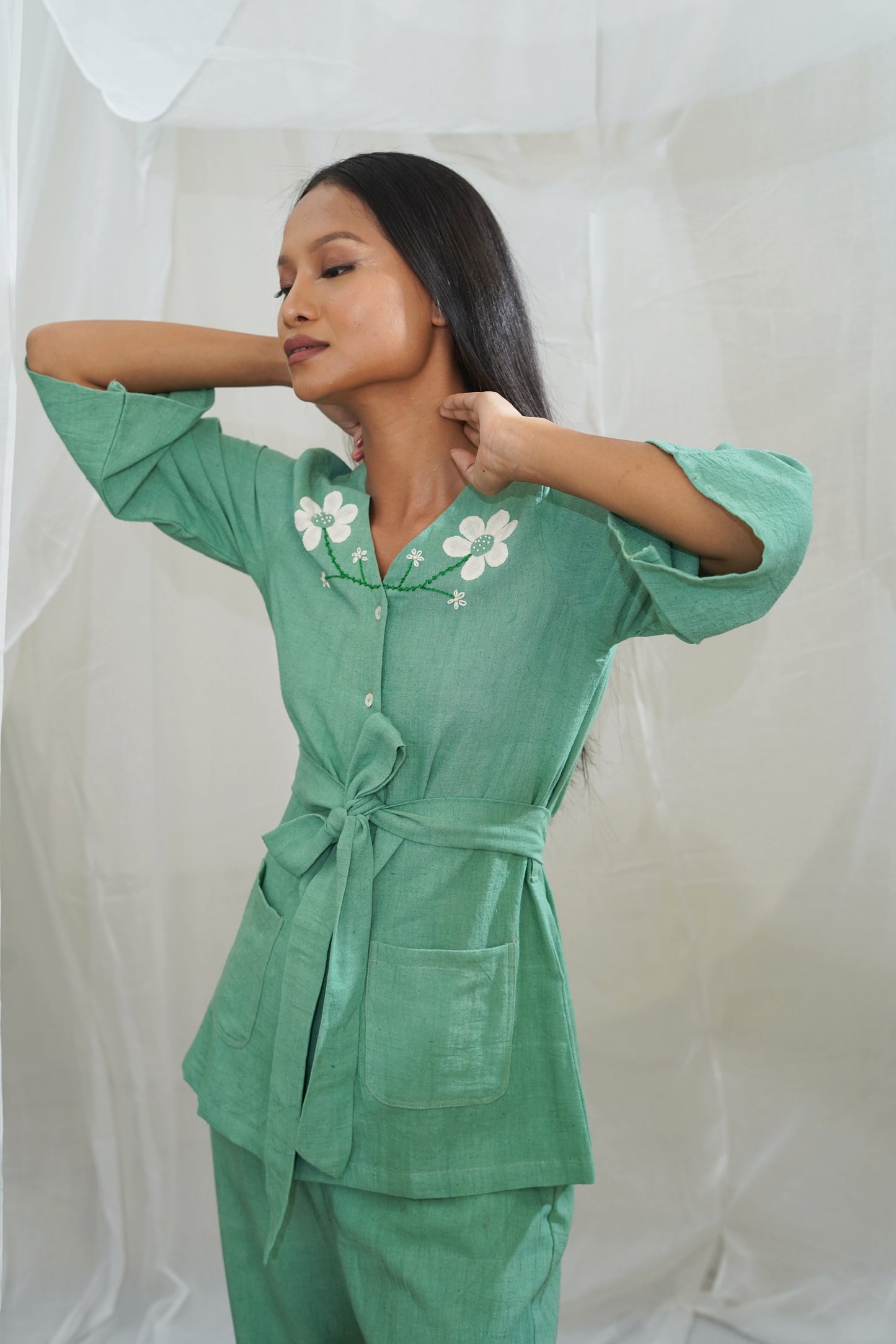 Femi Green Pocket Top