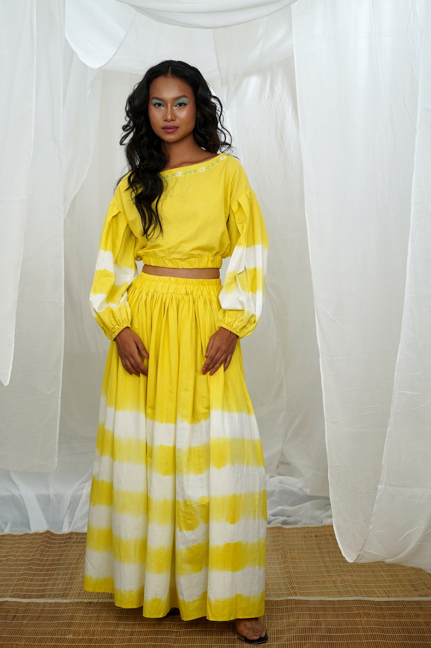 Elna Yellow Tie Dye Skirt
