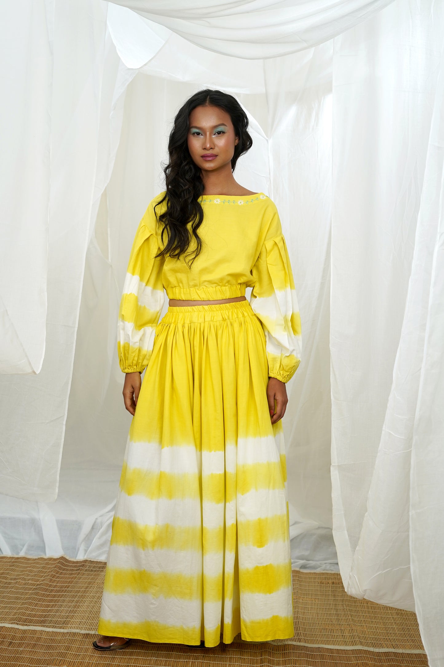 Elna Yellow Tie Dye Skirt