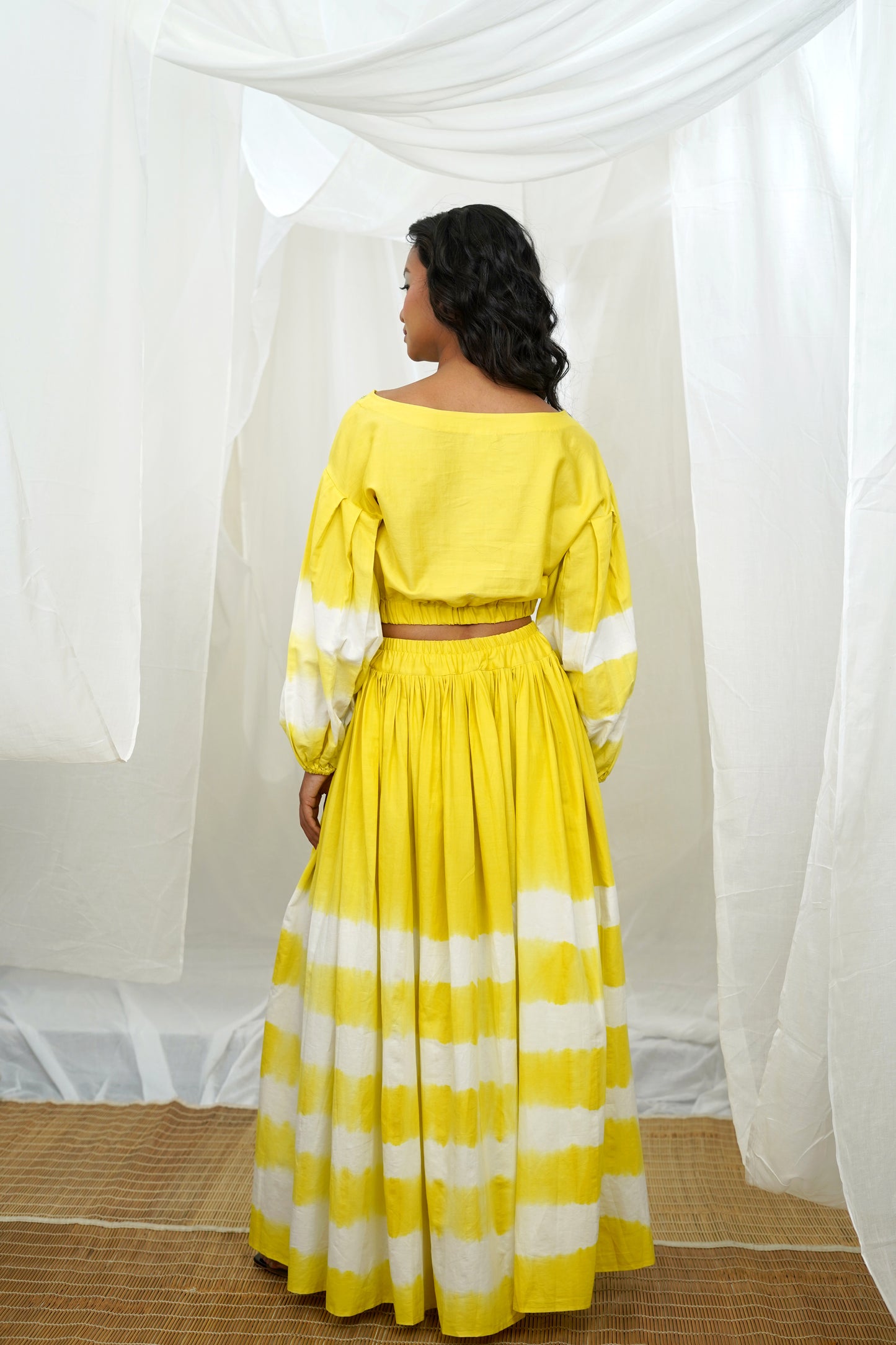 Elna Yellow Tie Dye Skirt