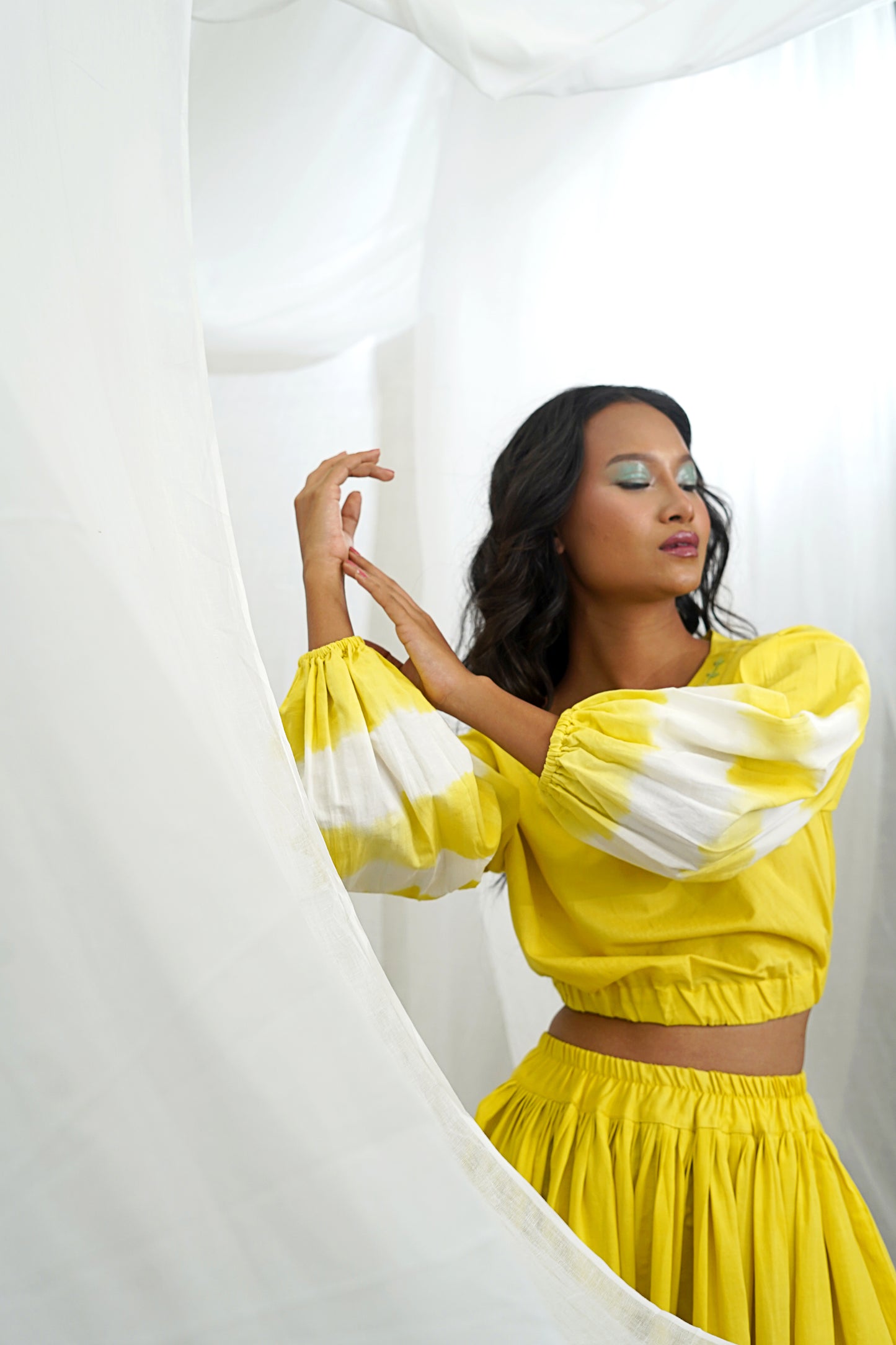 Elna Yellow Tie Dye Skirt