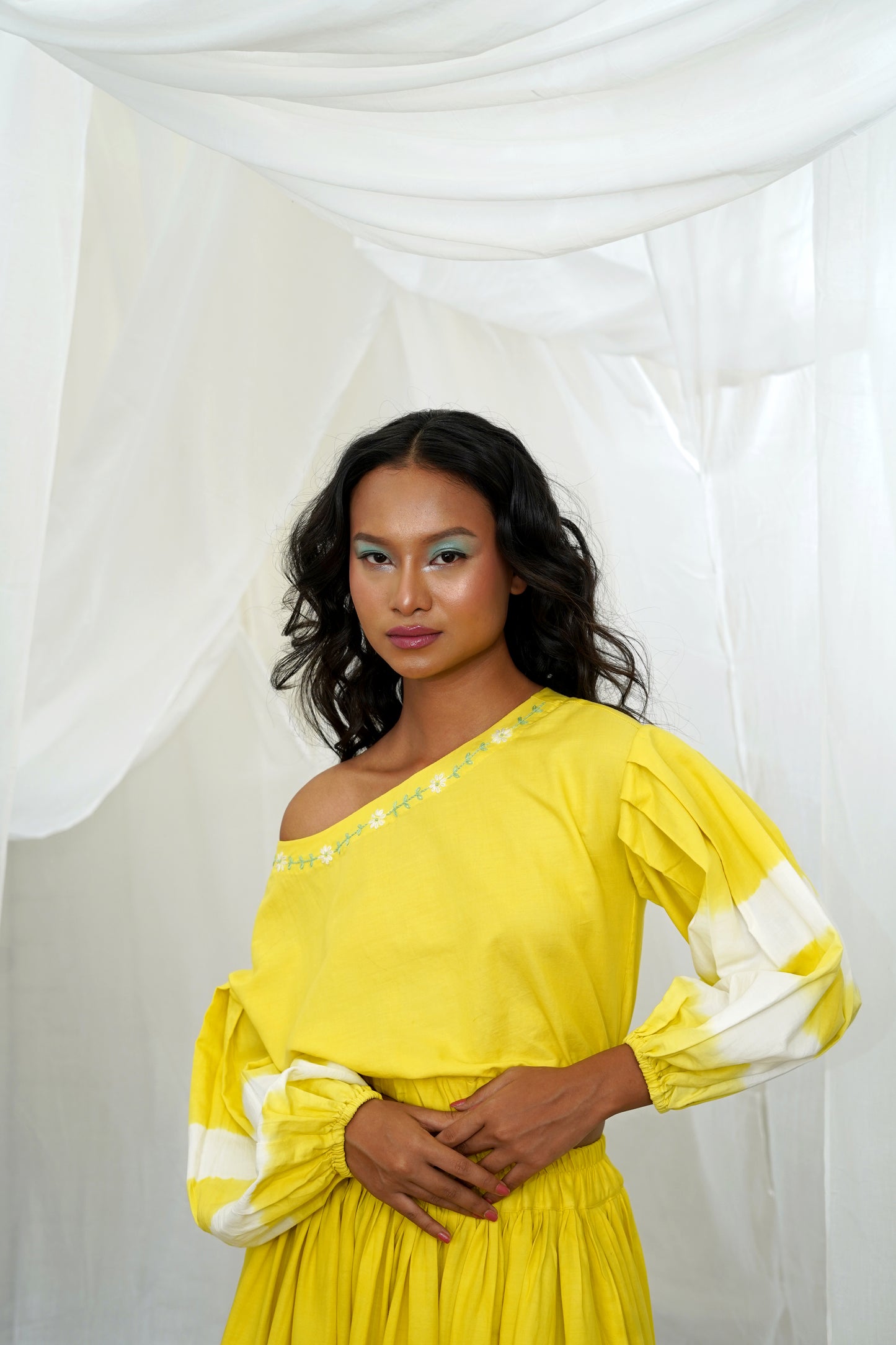 Elna Yellow Tie Dye Skirt