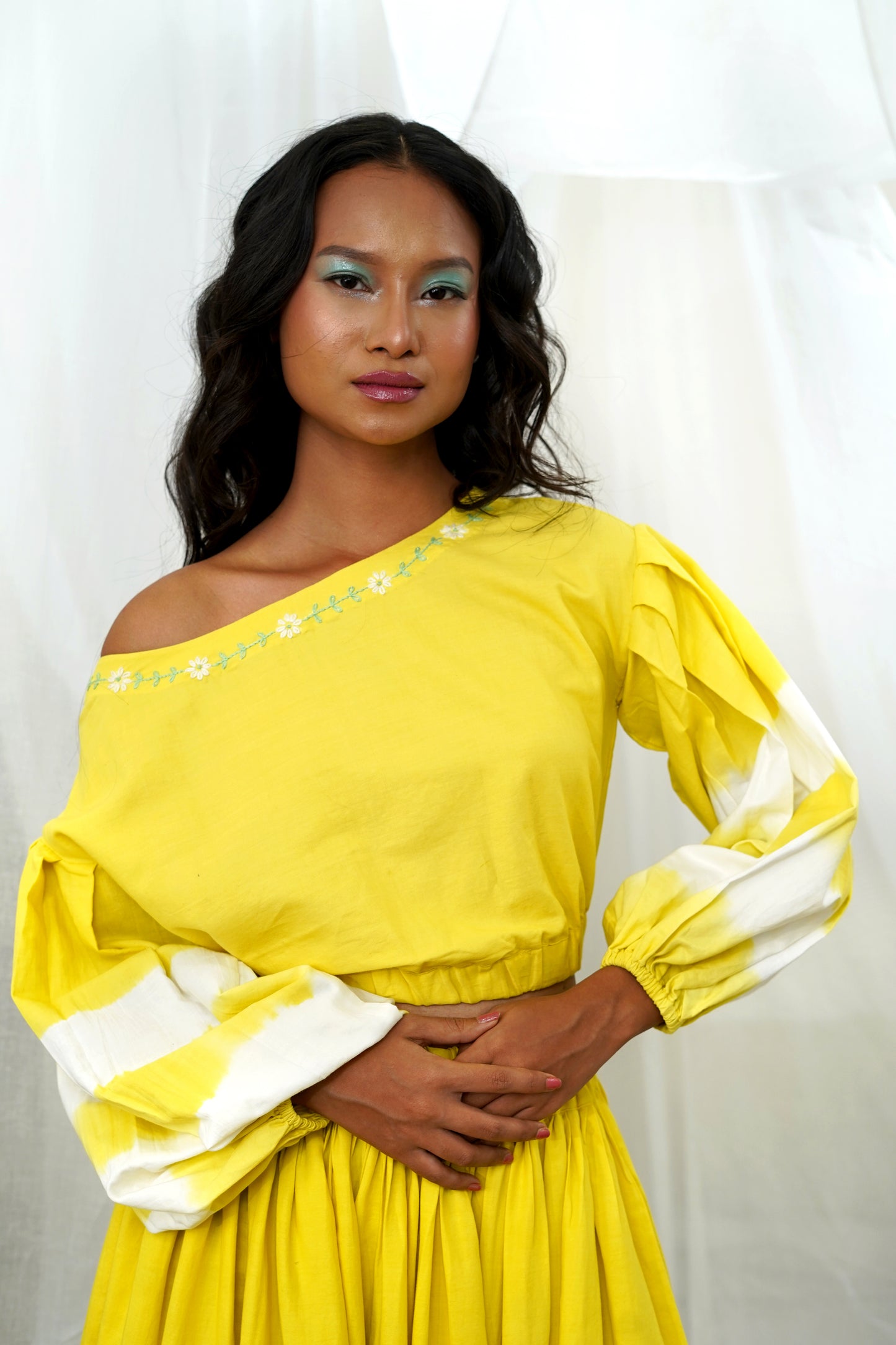 Elna Yellow Tie Dye Skirt