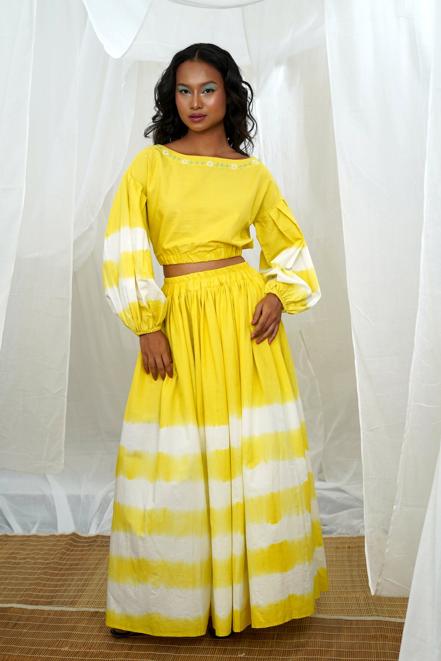Elna Yellow Tie Dye Skirt