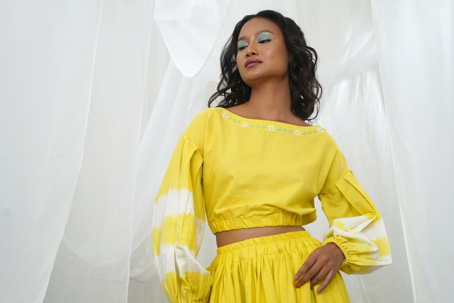 Elna Yellow Tie Dye Skirt